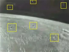 나사의 인공위성 감시카메라에 우연히 찍힌 UFO의 모습