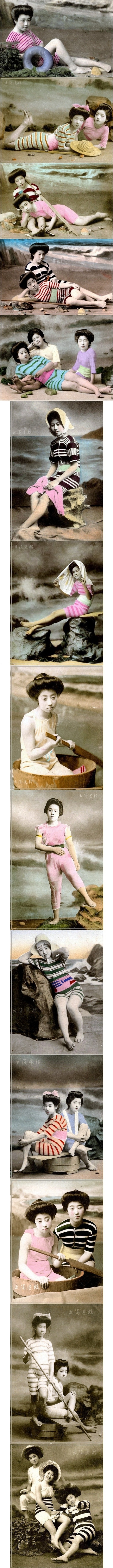 100년전 일본 여성의 수영복 패션