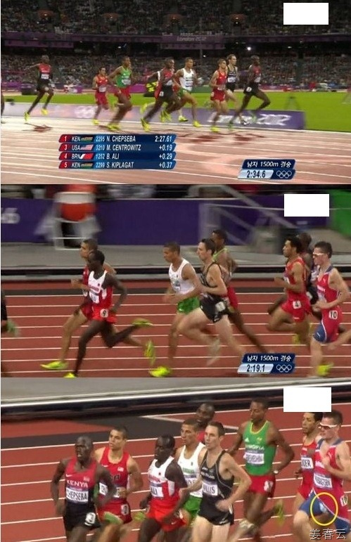 남대문 열고 뛴 선수 - 2012년 런던 올림픽 남자 1500m 결승전
