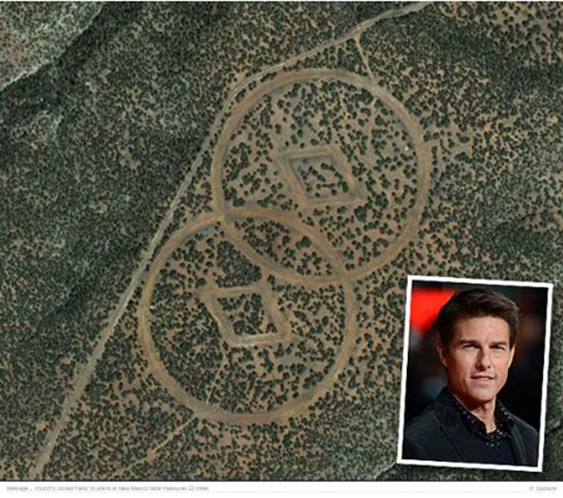사이언톨로지교 - 뉴멕시코 사막에 거대한 원형 문양을 새겨 외계인을 지구로 안내했다고 주장