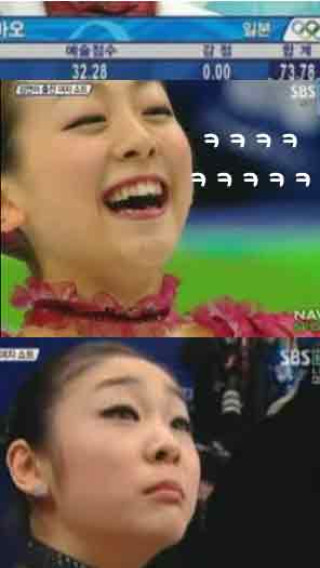 2010년 동계올림픽에서의 김연아와 아사다 마오