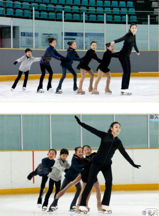 김연아 선수의 훈훈한 피겨 꿈나무 지도 장면