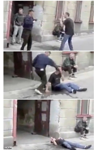 노인 구타하던 양아치 청년 떡실신 된 사건