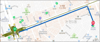 7호선 논현역 부근에서 인감증명을 떼서 우체국을 가야 한다면&hellip;