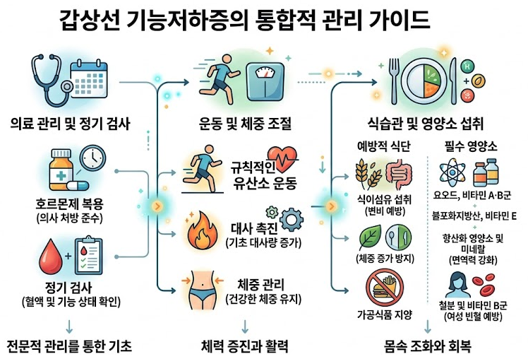 갑상선 기능저하증의 주의사항