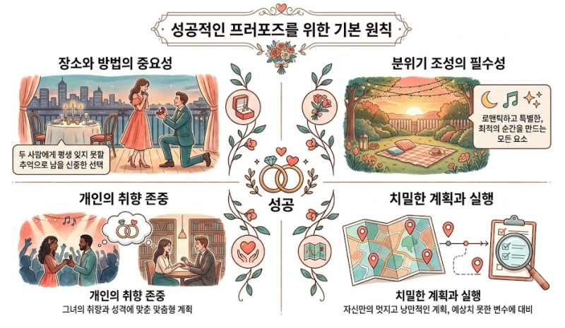 프로포즈하기 좋은 장소와 방법