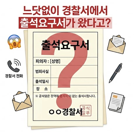 경찰서에서 출석요구서를 받으면 해야 할 일