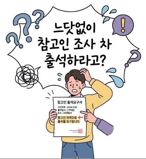 참고인 자격에 대한 출석요구 불응시...