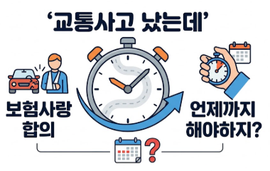 교통사고 합의는 보험회사와 언제까지 합의해야 하는가? 소멸시효?