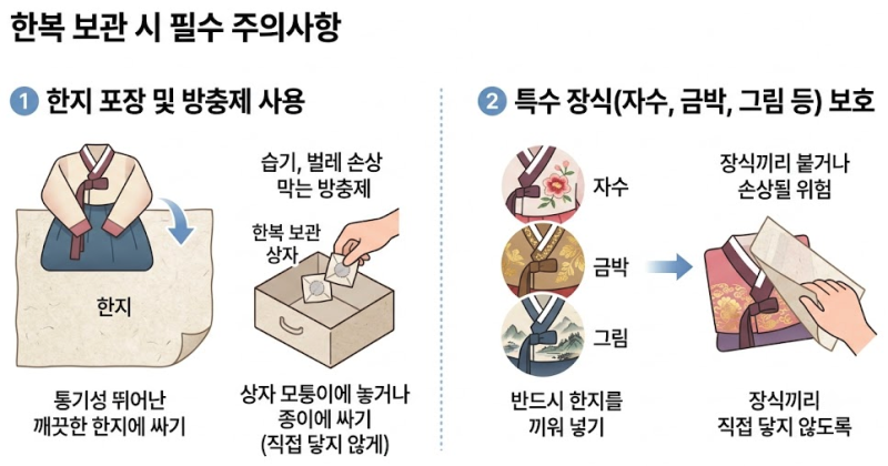 한복 변형 없이 오래 보관하는 법: 종류별 개키는 방법과 필수 주의사항 총정리
