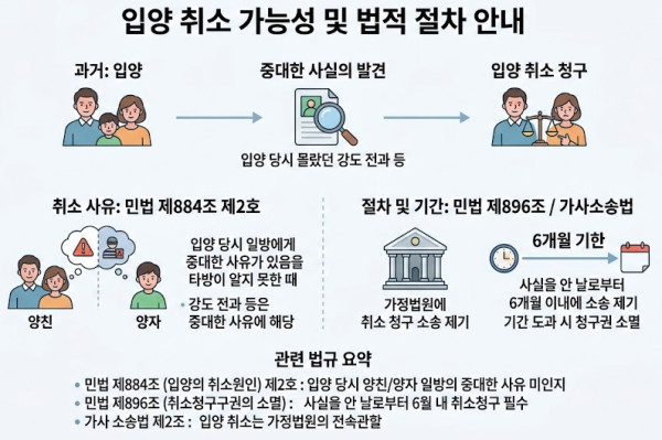 양자로 들인 아이가 강도전과가? 입양취소 가능?