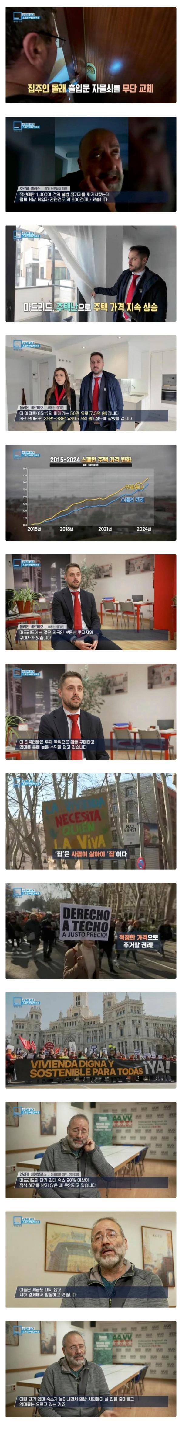 스페인 마드리드의 주택난과 불법 점유