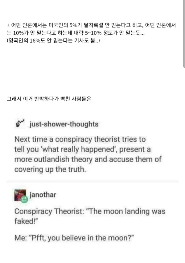 미국인 10%는 절대 안 믿는다는 달 착륙설